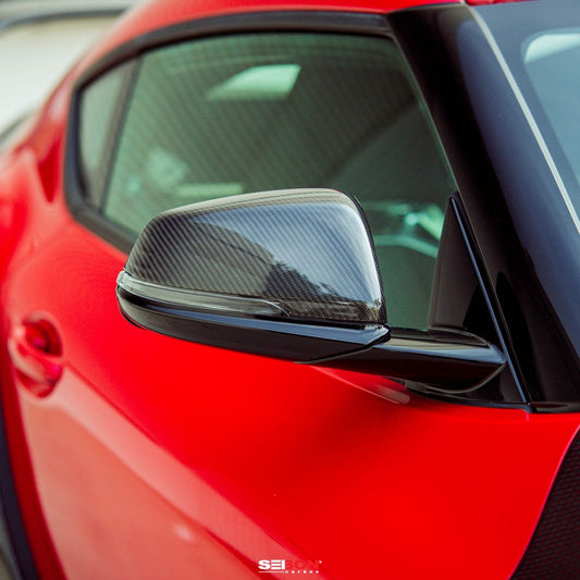 SEIBON CARBON FIBER MIRROR CAPS FOR 2020-2023 TOYOTA GR SUPRA